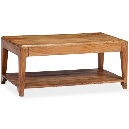 vidaXL Mesa de centro de madera maciza 88x50x38 cm