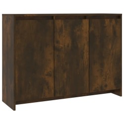 vidaXL Aparador de madera de ingeniería roble ahumado 102x33x75 cm