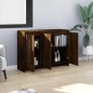 vidaXL Aparador de madera de ingeniería roble ahumado 102x33x75 cm vidaXL Aparador de madera de ingeniería roble ahumado 102x33x75 cm