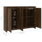 vidaXL Aparador de madera de ingeniería roble ahumado 102x33x75 cm vidaXL Aparador de madera de ingeniería roble ahumado 102x33x75 cm