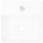 vidaXL Lavabo de cerámica cuadrado orificio de grifo y desagüe blanco vidaXL Lavabo de cerámica cuadrado orificio de grifo y desagüe blanco