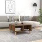 vidaXL Mesa de centro madera de ingeniería roble marrón 60x60x30 cm