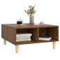 vidaXL Mesa de centro madera de ingeniería roble marrón 60x60x30 cm