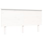 vidaXL Cama matrimonio personas mayores cabecero madera maciza blanco vidaXL Cama matrimonio personas mayores cabecero madera maciza blanco