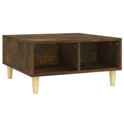vidaXL Mesa de centro madera de ingeniería roble ahumado 60x60x30 cm