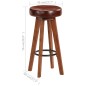 vidaXL Taburetes de cocina 2 uds madera maciza acacia cuero auténtico vidaXL Taburetes de cocina 2 uds madera maciza acacia cuero auténtico