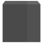vidaXL Armario de pared madera contrachapada gris brillo 37x37x37 cm vidaXL Armario de pared madera contrachapada gris brillo 37x37x37 cm