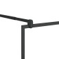 vidaXL Mampara ducha accesible vidrio ESG transparente negro 90x195 cm vidaXL Mampara ducha accesible vidrio ESG transparente negro 90x195 cm