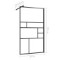 vidaXL Mampara ducha accesible vidrio ESG transparente negro 90x195 cm vidaXL Mampara ducha accesible vidrio ESG transparente negro 90x195 cm