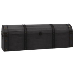 vidaXL Baúl de almacenaje estilo vintage madera maciza 120x30x40 cm