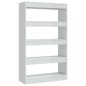vidaXL Estantería/divisor madera ingeniería blanco brillo 80x30x135 cm vidaXL Estantería/divisor madera ingeniería blanco brillo 80x30x135 cm