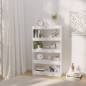 vidaXL Estantería/divisor madera ingeniería blanco brillo 80x30x135 cm vidaXL Estantería/divisor madera ingeniería blanco brillo 80x30x135 cm