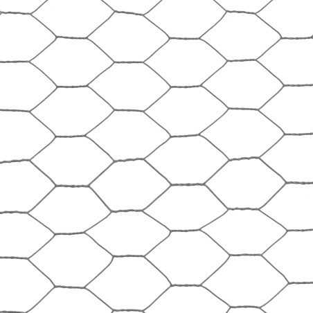 vidaXL Alambrada de gallinero acero revestimiento PVC gris 25x0,75 m