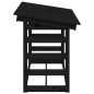vidaXL Leñero de madera maciza de pino negro 108x64,5x78 cm vidaXL Leñero de madera maciza de pino negro 108x64,5x78 cm