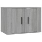 vidaXL Set de muebles para TV 4 pzas madera contrachapada gris Sonoma
