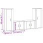 vidaXL Set de muebles para TV 4 pzas madera contrachapada gris Sonoma