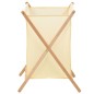 vidaXL Cesto de ropa sucia madera de cedro y tela beige 42x41x64 cm vidaXL Cesto de ropa sucia madera de cedro y tela beige 42x41x64 cm