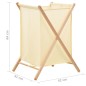 vidaXL Cesto de ropa sucia madera de cedro y tela beige 42x41x64 cm vidaXL Cesto de ropa sucia madera de cedro y tela beige 42x41x64 cm