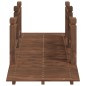 vidaXL Puente de jardín con barandillas madera de abeto 150x67x56cm vidaXL Puente de jardín con barandillas madera de abeto 150x67x56cm