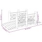 vidaXL Puente de jardín con barandillas madera de abeto 150x67x56cm vidaXL Puente de jardín con barandillas madera de abeto 150x67x56cm