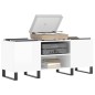 vidaXL Mueble discos madera contrachapada blanco brillo 121x38x48 cm vidaXL Mueble discos madera contrachapada blanco brillo 121x38x48 cm