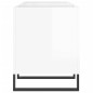 vidaXL Mueble discos madera contrachapada blanco brillo 121x38x48 cm vidaXL Mueble discos madera contrachapada blanco brillo 121x38x48 cm