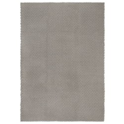 vidaXL Alfombra rectangular algodón gris 120x180 cm