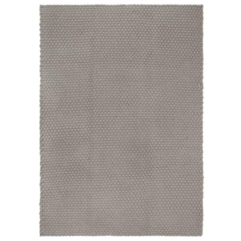 vidaXL Alfombra rectangular algodón gris 120x180 cm vidaXL Alfombra rectangular algodón gris 120x180 cm