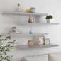 vidaXL Estantes flotantes pared 4 uds gris hormigón MDF 90x23,5x3,8 cm vidaXL Estantes flotantes pared 4 uds gris hormigón MDF 90x23,5x3,8 cm