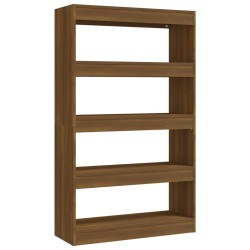 vidaXL Estantería/divisor madera ingeniería marrón roble 80x30x135 cm