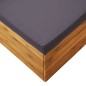 vidaXL Mesa de jardin y reposapiés con cojin y de madera maciza acacia vidaXL Mesa de jardin y reposapiés con cojin y de madera maciza acacia