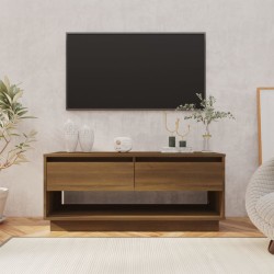 vidaXL Mueble de TV madera de ingeniería marrón roble 102x41x44 cm