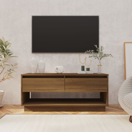vidaXL Mueble de TV madera de ingeniería marrón roble 102x41x44 cm