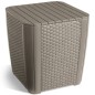 Keter Mesa auxiliar de jardín Luzon mimbre plano color capuchino Keter Mesa auxiliar de jardín Luzon mimbre plano color capuchino