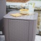 Keter Mesa auxiliar de jardín Luzon mimbre plano color capuchino Keter Mesa auxiliar de jardín Luzon mimbre plano color capuchino