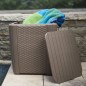 Keter Mesa auxiliar de jardín Luzon mimbre plano color capuchino Keter Mesa auxiliar de jardín Luzon mimbre plano color capuchino