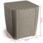 Keter Mesa auxiliar de jardín Luzon mimbre plano color capuchino Keter Mesa auxiliar de jardín Luzon mimbre plano color capuchino