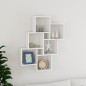 vidaXL Estante cubo de pared contrachapado blanco brillante 78x15x93cm vidaXL Estante cubo de pared contrachapado blanco brillante 78x15x93cm