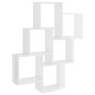 vidaXL Estante cubo de pared contrachapado blanco brillante 78x15x93cm vidaXL Estante cubo de pared contrachapado blanco brillante 78x15x93cm