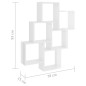 vidaXL Estante cubo de pared contrachapado blanco brillante 78x15x93cm vidaXL Estante cubo de pared contrachapado blanco brillante 78x15x93cm