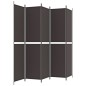 vidaXL Biombo divisor de 5 paneles de tela marrón 250x220 cm vidaXL Biombo divisor de 5 paneles de tela marrón 250x220 cm
