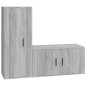 vidaXL Set de muebles para TV 2 pzas madera contrachapada gris Sonoma