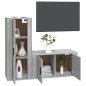 vidaXL Set de muebles para TV 2 pzas madera contrachapada gris Sonoma