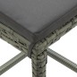 vidaXL Taburetes altos con cojines 4 uds ratán sintético gris vidaXL Taburetes altos con cojines 4 uds ratán sintético gris