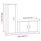 vidaXL Set de muebles para TV 2 pzas madera contrachapada gris Sonoma