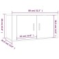 vidaXL Set de muebles para TV 2 pzas madera contrachapada gris Sonoma