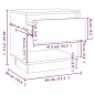 vidaXL Mesita de noche madera de ingeniería roble ahumado 45x34x44 cm
