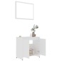 vidaXL Juego de muebles de baño 3 piezas madera ingeniería blanco vidaXL Juego de muebles de baño 3 piezas madera ingeniería blanco