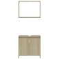 vidaXL Juego de muebles de baño 4 pzas madera ingeniería roble Sonoma