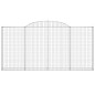 vidaXL Cestas gaviones 11 uds forma de arco hierro 300x30x140/160 cm